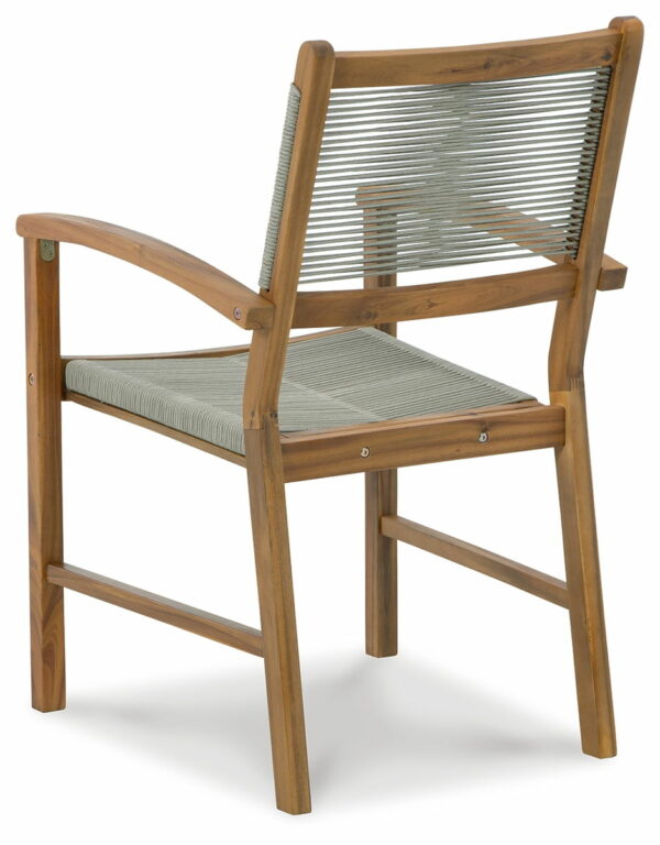 Janiyah - Light Brown - 5 Pc. - Dining Set, 4 Rope Back Arm Chairs - Image 8