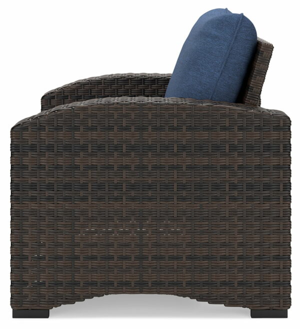 Windglow - Blue / Brown - Lounge Chair With Cushion - Image 4