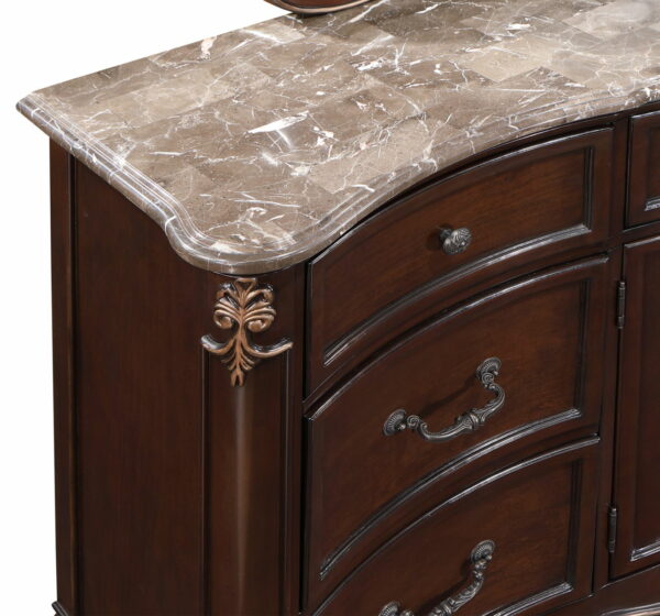 Constantine - Dresser With Marble Top - Cherry - Image 4