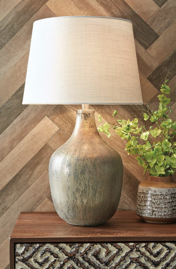 Mari - Gray / Gold Finish - Glass Table Lamp - Image 2