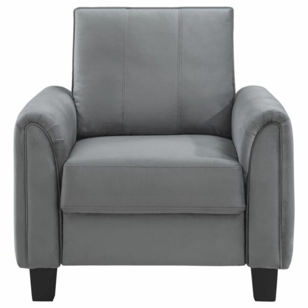 Davis - Upholstered Rolled Arm Accent Chair - Grey - Image 2