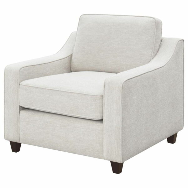 Christine - Upholstered Cushion Back Chair - Beige - Image 7