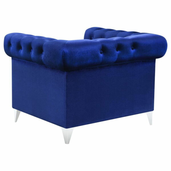 Bleker - Tufted Tuxedo Arm Chair - Blue - Image 4