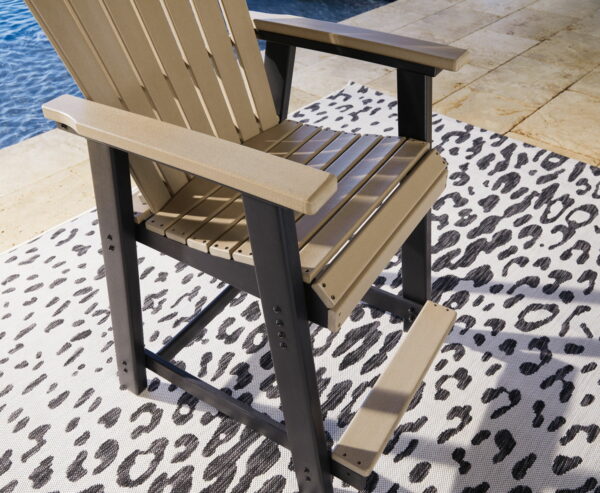 Fairen Trail - Black / Driftwood - Barstool (Set of 2) - Image 2