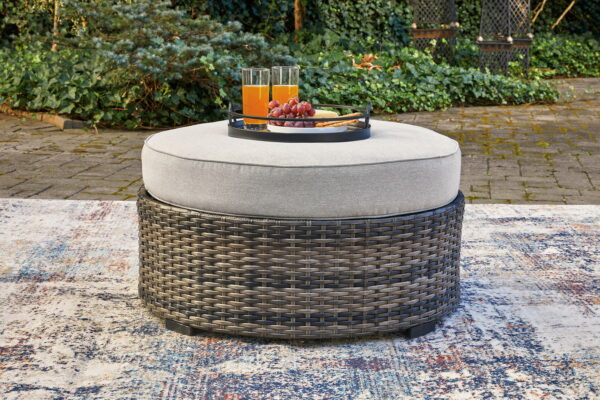 Harbor Court - Gray - Ottoman With Cushion - Image 4