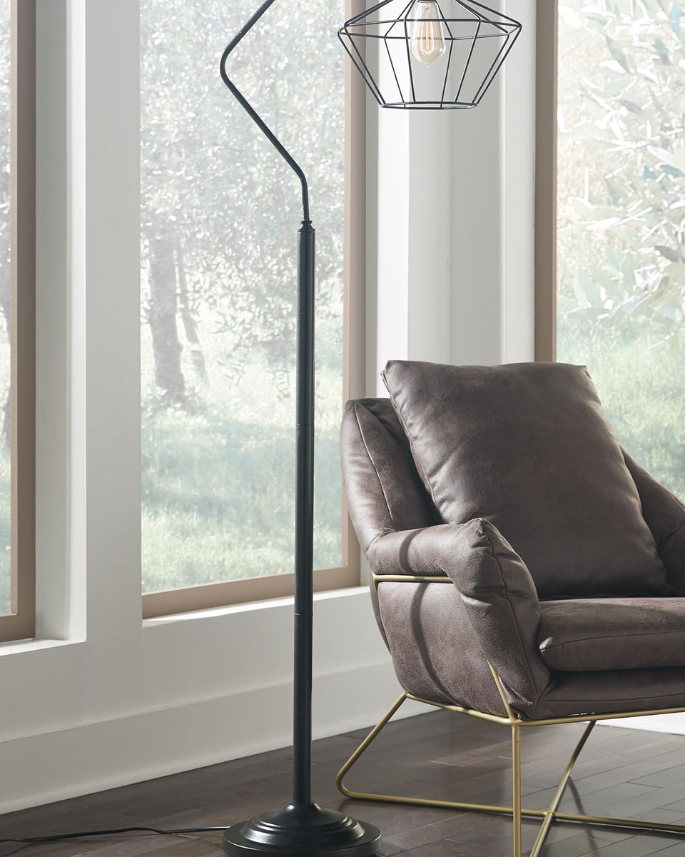 Makeika - Black - Metal Floor Lamp - Image 2