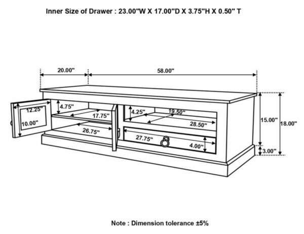 Zabel - 2-Door TV Console - Natural - Image 6