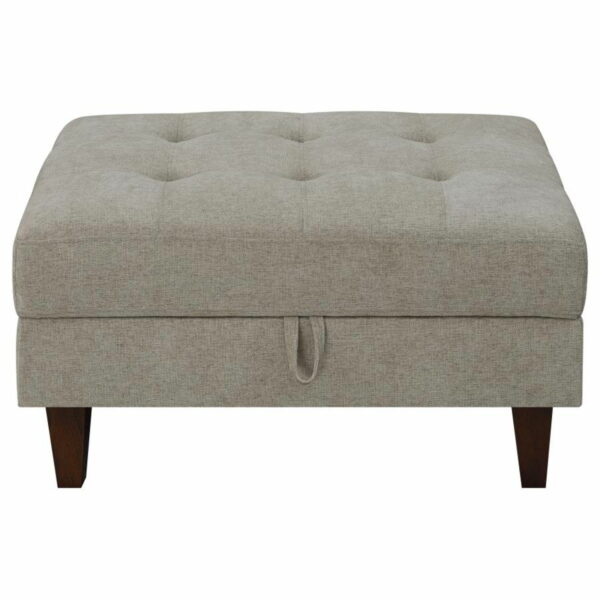 Barton - Upholstered Tufted Ottoman - Toast And Brown - Image 4