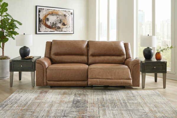 Trasimeno - Caramel - 2 Seat Pwr Rec Sofa Adj Headrest - Image 2