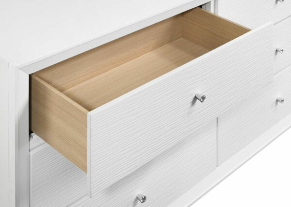 Janelle - 6-drawer Dresser With Mirror - White - Image 9