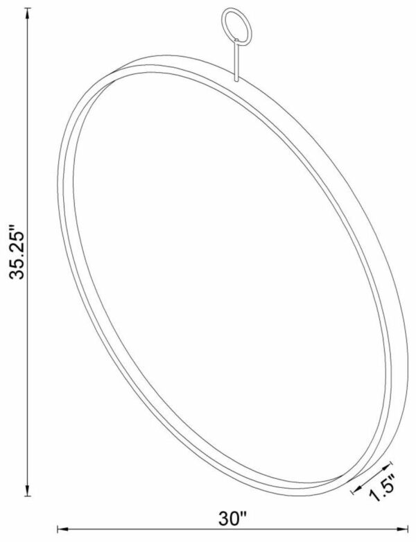 Gwyneth - Round Wall Mirror - Black Nickel - Image 2