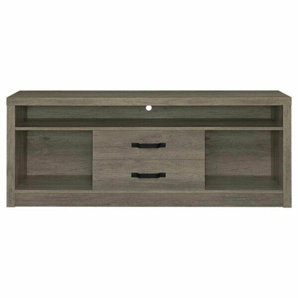 Burke - 2-Drawer TV Console - Gray Driftwood - Image 7