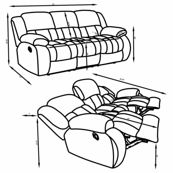 Weissman - Pillow Top Arm Motion Sofa - Charcoal - Image 3