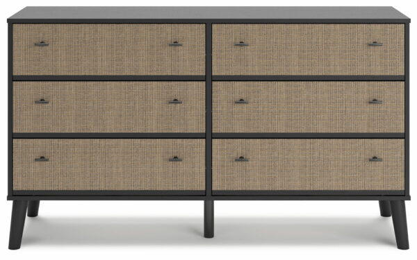 Charlang - Black / Gray - Six Drawer Dresser - Image 7