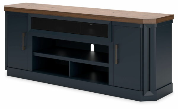 Landocken - Brown / Blue - XL TV Stand W/Fireplace Option - Image 5
