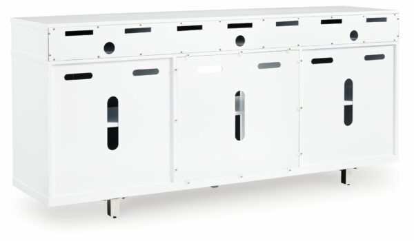 Gardoni - White / Black - XL TV Stand With Fireplace Option - Image 10