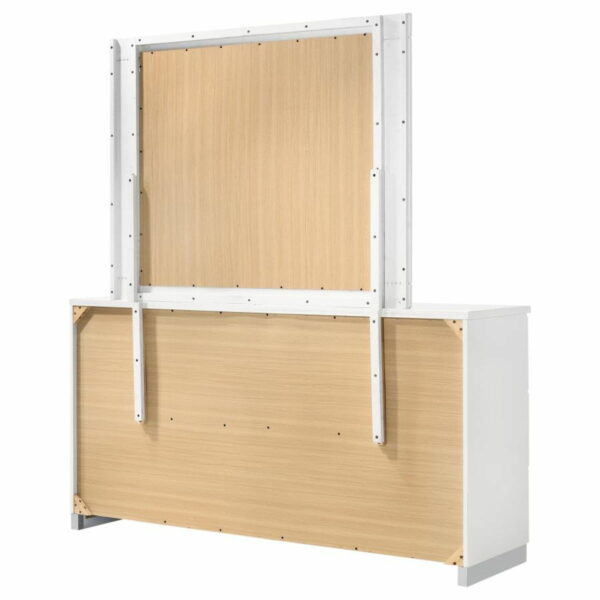 Felicity - 6-drawer Dresser With Mirror - Glossy White - Image 7
