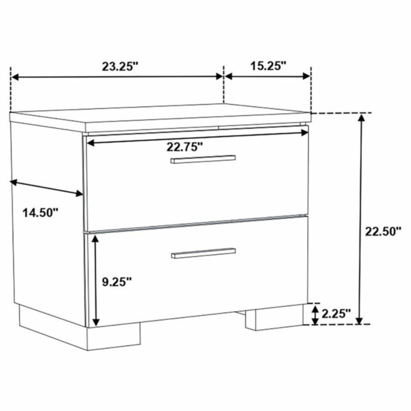 Jeremaine - Upholstered Platform Bedroom Set With LED - Image 8