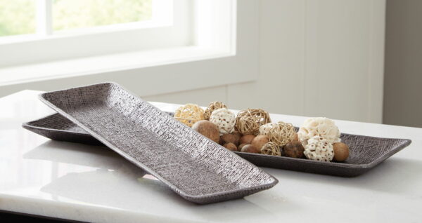 Garekton - Pewter Finish - Tray Set (Set of 2) - Image 3