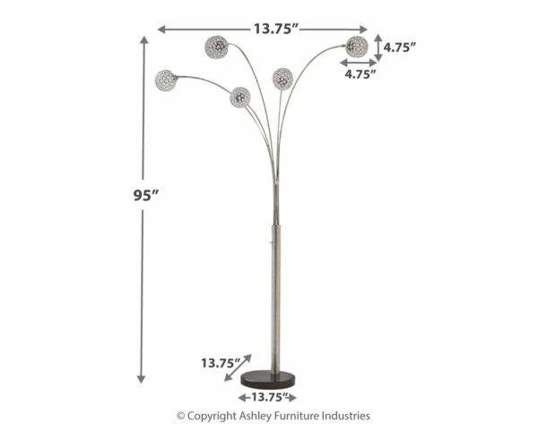 Winter - Silver Finish - Metal Arc Lamp - Image 4