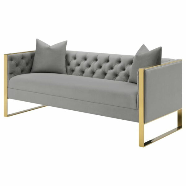 Eastbrook - Tufted Back Sofa - Gray - Image 12