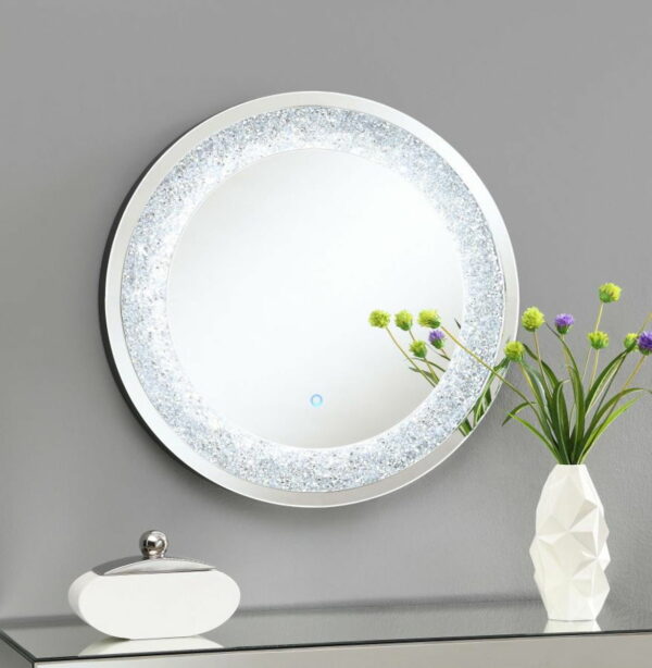 Landar - Round Wall Mirror - Silver - Image 4