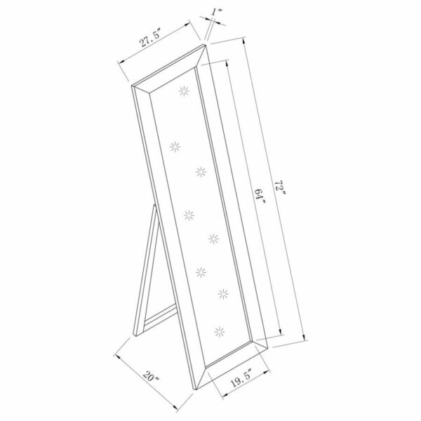 Toga - Rectangular Floor Mirror - Cappuccino - Image 3