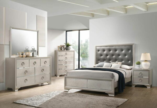 Salford - 7-Drawer Dresser With Mirror - Metallic Sterling - Image 13
