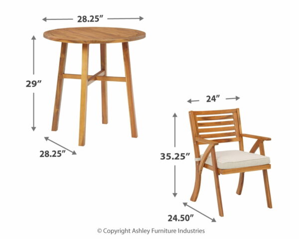 Vallerie - Brown - Chairs W/Cush/Table Set (Set of 3) - Image 4