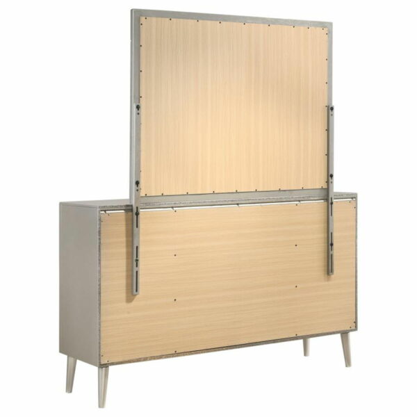 Ramon - 6-Drawer Dresser With Mirror - Metallic Sterling - Image 5