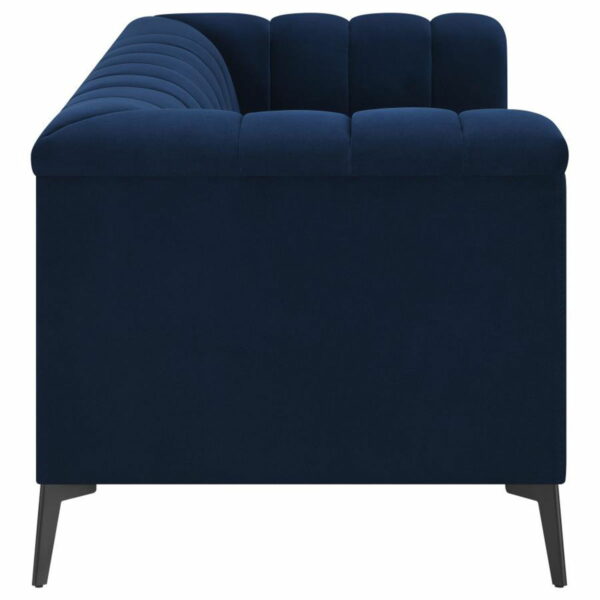 Chalet - Tuxedo Arm Loveseat - Blue - Image 5