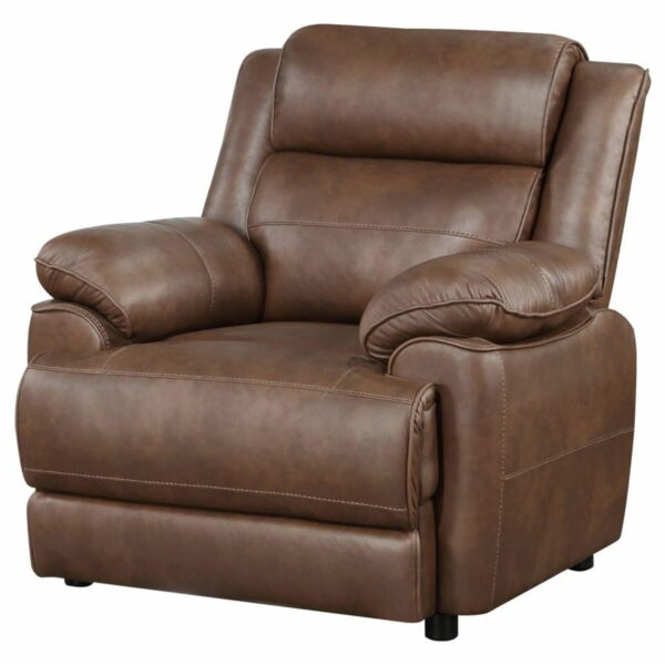 Ellington - Upholstered Padded Arm Accent Chair - Dark Brown - Image 3