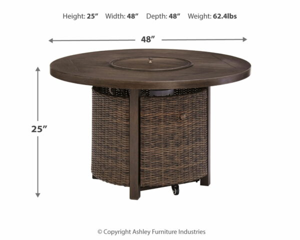 Paradise - Medium Brown - Round Fire Pit Table - Image 3