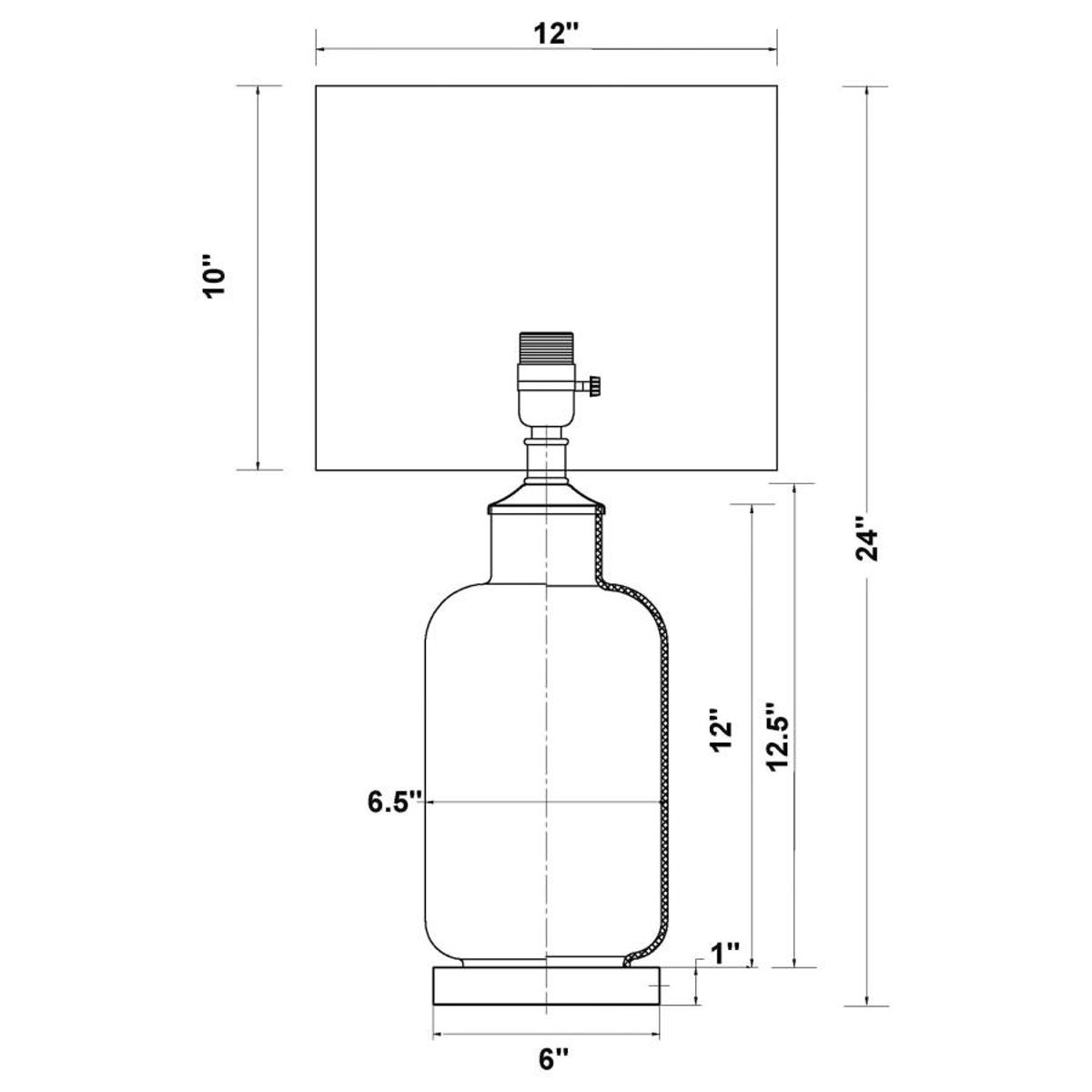 Aisha - Drum Shade Table Lamp - Creamy Beige And Clear - Image 2