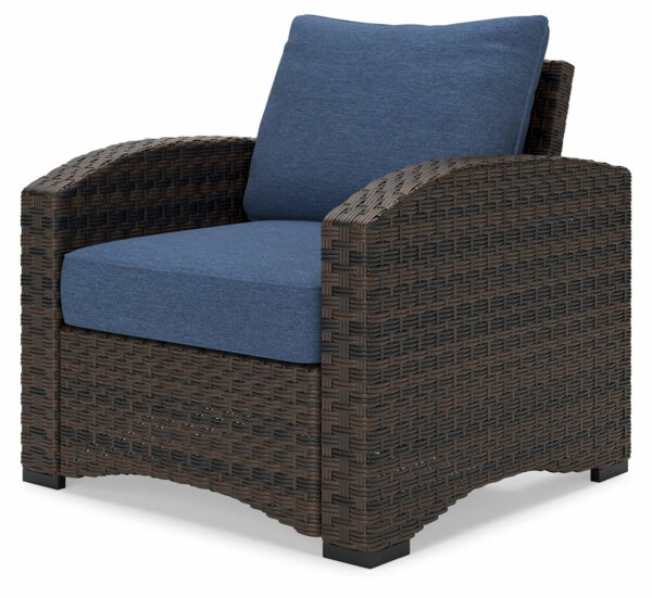 Windglow - Blue / Brown - Lounge Chair With Cushion - Image 9