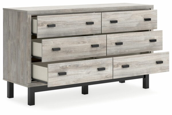 Vessalli - Black / Gray - Six Drawer Dresser - Image 5