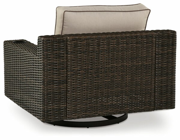 Coastline Bay - Brown - Swivel Lounge W/ Cushion - Image 4