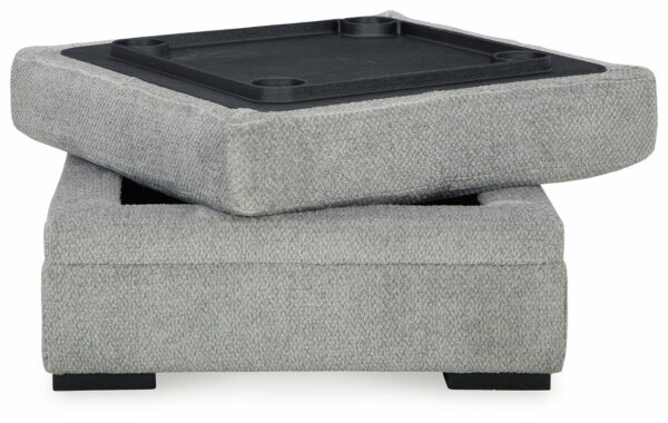 Casselbury - Cement - Ottoman With Storage - Image 8