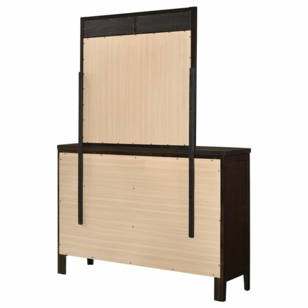 Carlton - 6-Drawer Rectangular Dresser With Mirror - Cappuccino - Image 10