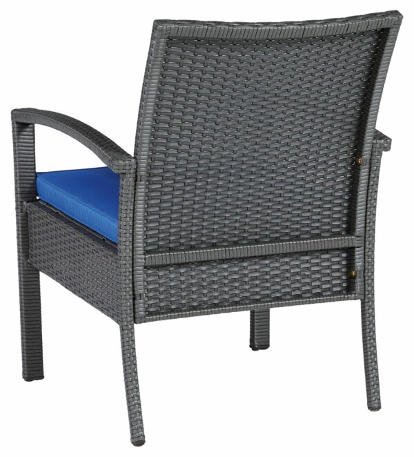 Alina - Gray / Blue - Love/Chairs/Table Set (Set of 4) - Image 3