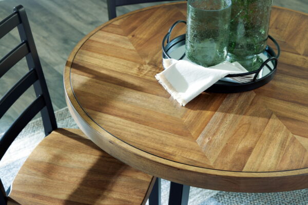 Blondon - Brown / Black - Dining Table and 4 Chairs (Set of 5) - Image 2