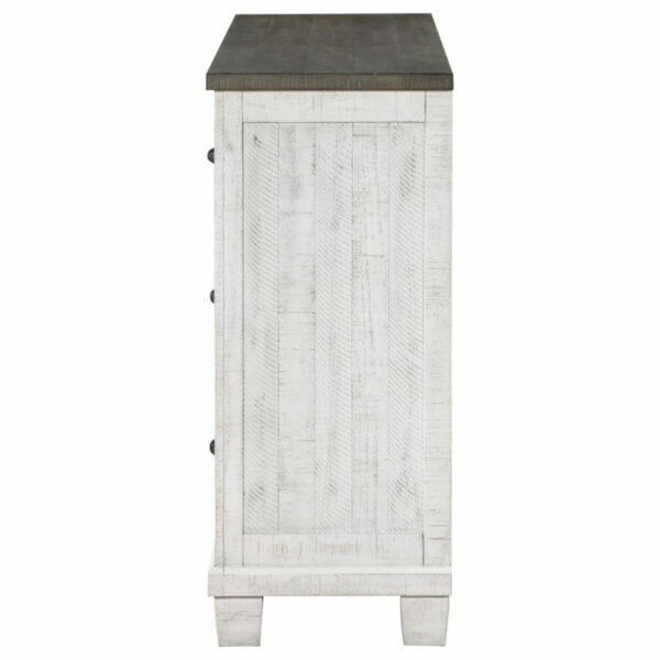 Lilith - 7-Drawer Dresser Distressed - Distressed Gray And White - Image 2