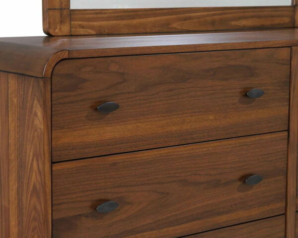 Robyn - 6-Drawer Dresser With Mirror - Dark Walnut - Image 4