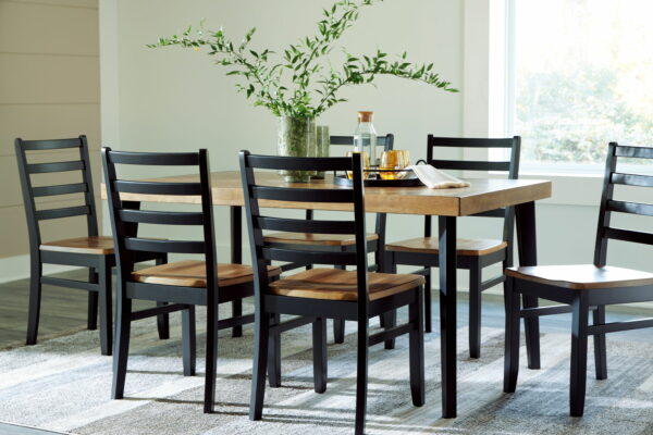 Blondon - Brown / Black - Rectangular Drm Table Set (Set of 7) - Image 10