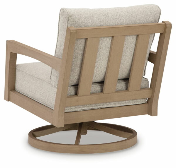 Hallow Creek - Driftwood - Swivel Lounge With Cushion - Image 7