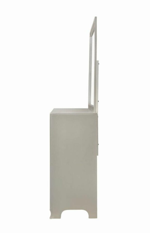 Salford - Rectangular Dresser Mirror - Metallic Sterling - Image 8