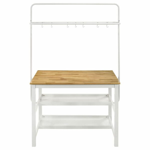 Hollis - Kitchen Island Counter Height - Brown And White - Image 2