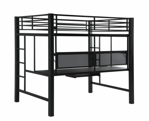 Avalon - Full Workstation Loft Bed - Black - Image 5