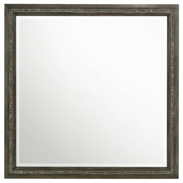 Janine - Square Dresser Mirror - Gray - Image 3