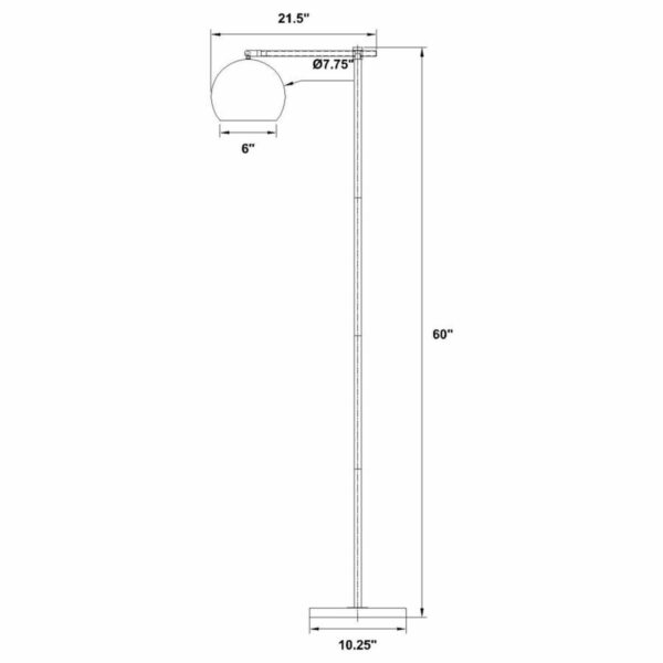 Linnea - 1-Light Dome Shade Floor Lamp - Brass - Image 2